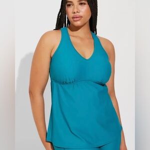 MAKE OFFER! Beach Babe! Vibrant Teal Swim Tankini Top by torrid